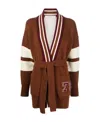Golden Goose Journey Brown/white Cardigan In Brown