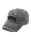 Golden Goose Journey Baseball Hat Cotton Twill Golden Embroidery Accessories In Grey
