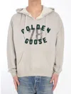Golden Goose Vintage-inspired Unisex Hoodie With Ribbed Sides In Grau