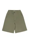 Golden Goose Journey Cotton Bermuda Shorts In Ivy Green