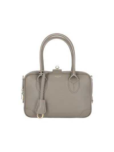 Golden Goose Logo Handbag In Gray