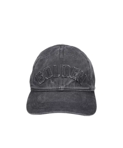 Golden Goose Logo Hat In Dark Grey