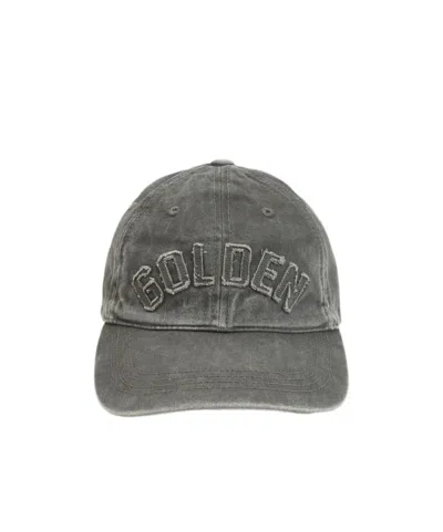 Golden Goose Logo Baseball Cap In Gray