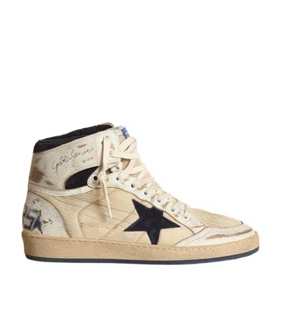 Golden Goose Logo Lace Up Casual Sports Shoes In Nude