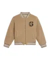 Golden Goose Logo Patch Bomber Jacket In Nude