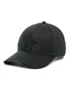 Golden Goose Black Baseball Cap With Star Women In Black