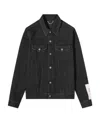 Golden Goose Logo-patch Denim Jacket In Black