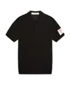 Golden Goose Logo-patch Polo Shirt In Black