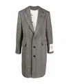 Golden Goose Logo-patch Single-breasted Coat In Gray