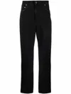Golden Goose Logo-patch Straight-leg Trousers In Black