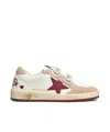Golden Goose Leather Ball Star Sneakers In Nude