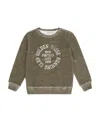 Golden Goose Boy's Journey Running Club Logo-print Sweatshirt In Green