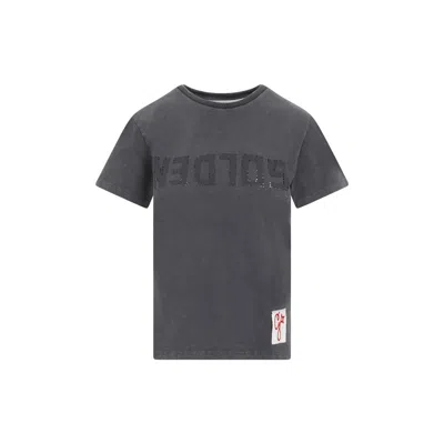 Golden Goose Logo-print Cotton T-shirt In Anthracite