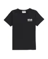 Golden Goose Black T-shirt With Contrasting White Logo On The Front And Maxi Star On The Back In Black