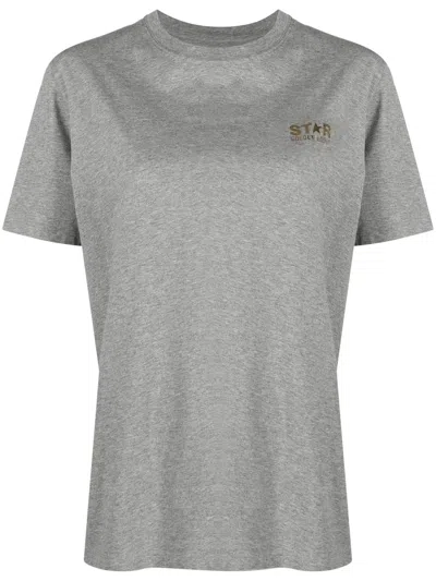 Golden Goose Cotton Jersey T-shirt In Gray