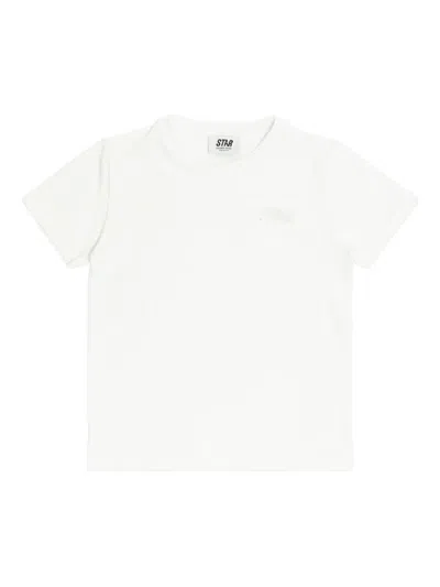 Golden Goose Kids' Logo-print Cotton T-shirt In White