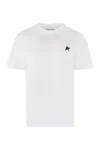 Golden Goose Logo Print Cotton T Shirt In White