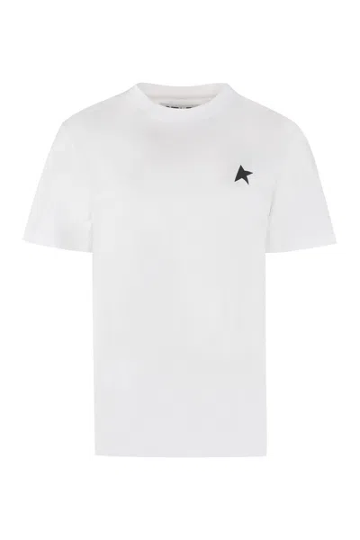 GOLDEN GOOSE GOLDEN GOOSE LOGO PRINT COTTON T SHIRT