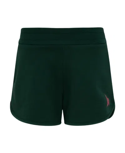 Golden Goose Kids' Girl's Glitter Star Fleece Shorts In Green