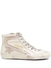 Golden Goose Logo-print High-top Sneakers In Neutrals