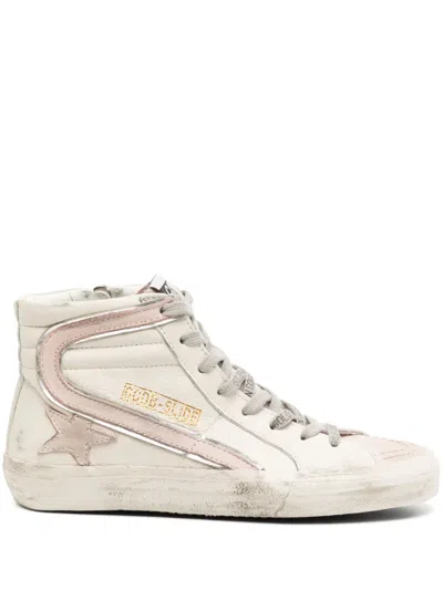 Golden Goose Logo-print High-top Sneakers In Neutrals