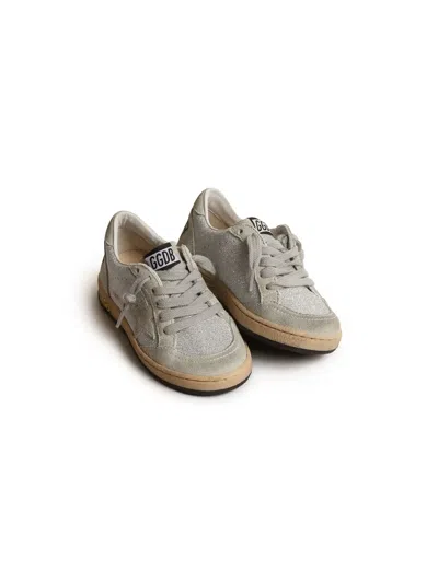 Golden Goose Babies' Logo-print Lace-up Sneakers In Grey