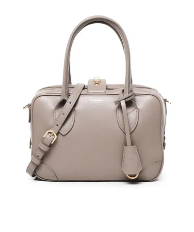 Golden Goose Logo-print Leather Tote Bag In Nude
