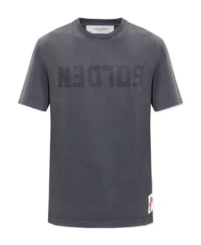 GOLDEN GOOSE GOLDEN GOOSE DELUXE BRAND LOGO PRINTED CREWNECK T-SHIRT