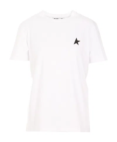 Golden Goose Logo Print Cotton T Shirt In White