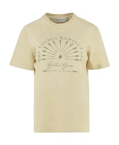 Golden Goose Logo-print Short-sleeved T-shirt In Nude