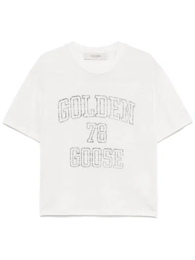 Golden Goose Kids'  Logo-print T-shirt In White