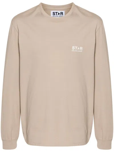 Golden Goose Logo-print T-shirt In Neutrals