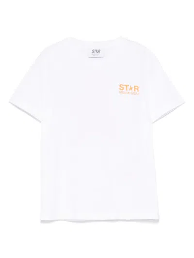 Golden Goose Kids' Logo-print T-shirt In White