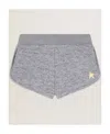 Golden Goose Logo-print Track Shorts In Gray