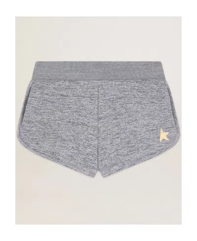 Golden Goose Logo-print Track Shorts In Gray