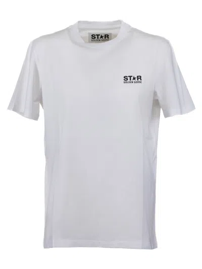 Golden Goose Logo Printed Crewneck T-shirt In White
