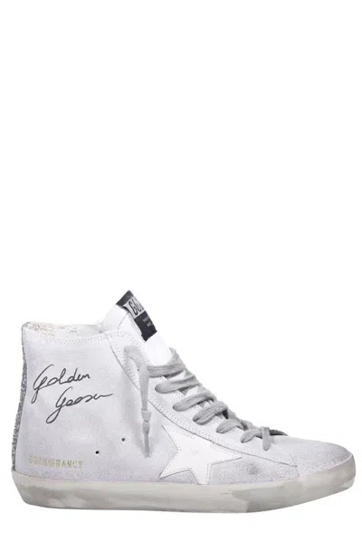 Golden Goose Logo Printed Glittered Sneakers In Animal Print