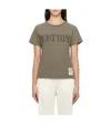 Golden Goose Deluxe Brand Army Green Cotton Doris T Shirt In Multicolor