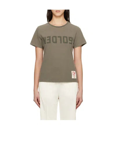 GOLDEN GOOSE GOLDEN GOOSE DELUXE BRAND LOGO PRINTED CREWNECK T-SHIRT