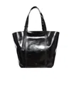 Golden Goose Adjustable Strap Shoulder Bag With High Shine Finish In Black