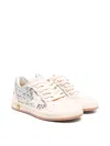 Golden Goose Ball Star Sneakers In Glitter With Silver Metallic Leather Heel Tab In Pink