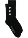 Golden Goose Black Cotton Blend Socks In Black  