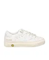 Golden Goose White May Sneakers For Girl With Iconic Star In White