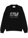 Golden Goose Black Sweatshirt With Logo Printed On The Front In Black  