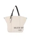 Golden Goose Spacious Beige Handbag With Dual Handles And Adjustable Strap In Beige