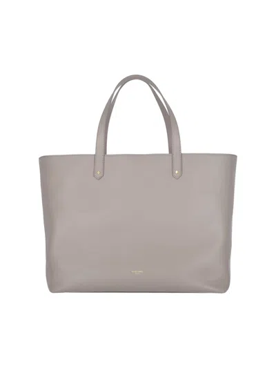 Golden Goose Logo Tote Bag In Taupe