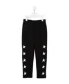 Golden Goose Star-print Seam-detail Track Pants In Black