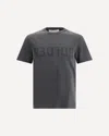 Golden Goose T-shirt In White Cotton With Iconic Logo Star In Gray