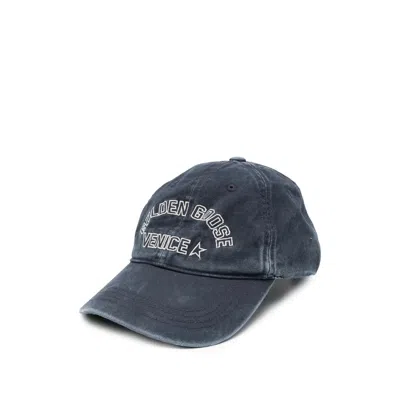 Golden Goose Logo-embroidered Baseball Cap In Blue