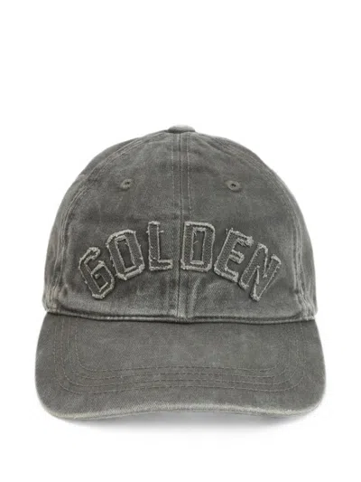 Golden Goose Logo-embroidered Baseball Cap In Grey